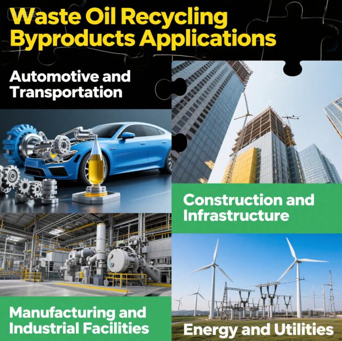 Waste Oil Recycling Byproducts application