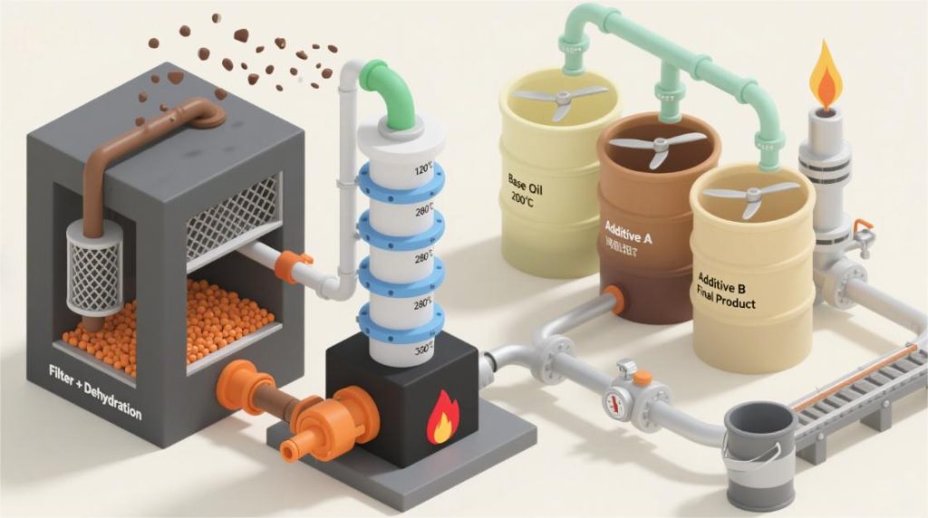 Distillation and Blending