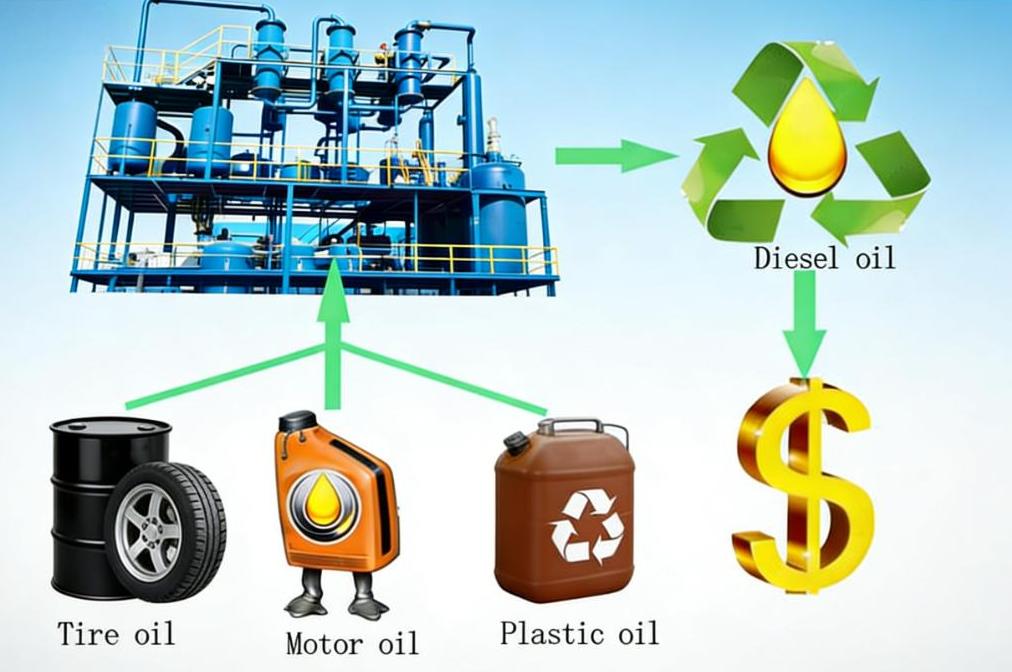 Different waste oil recycling
