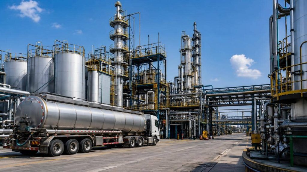 Waste oil recycling plant processing used oil for recycled products