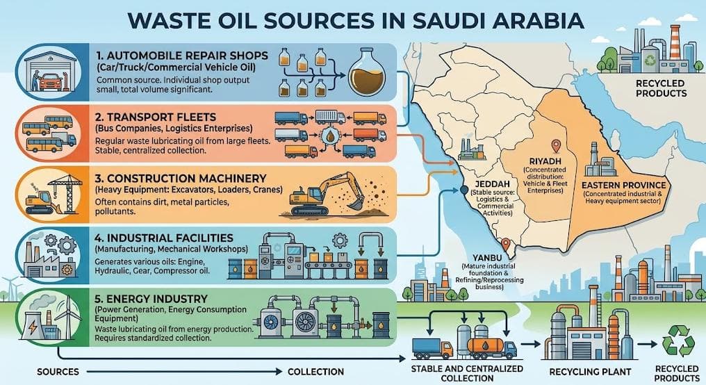 Waste Oil Sources in Saudi Arabia