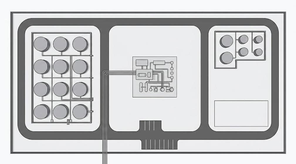 Waste oil recycling equipment and total plant area